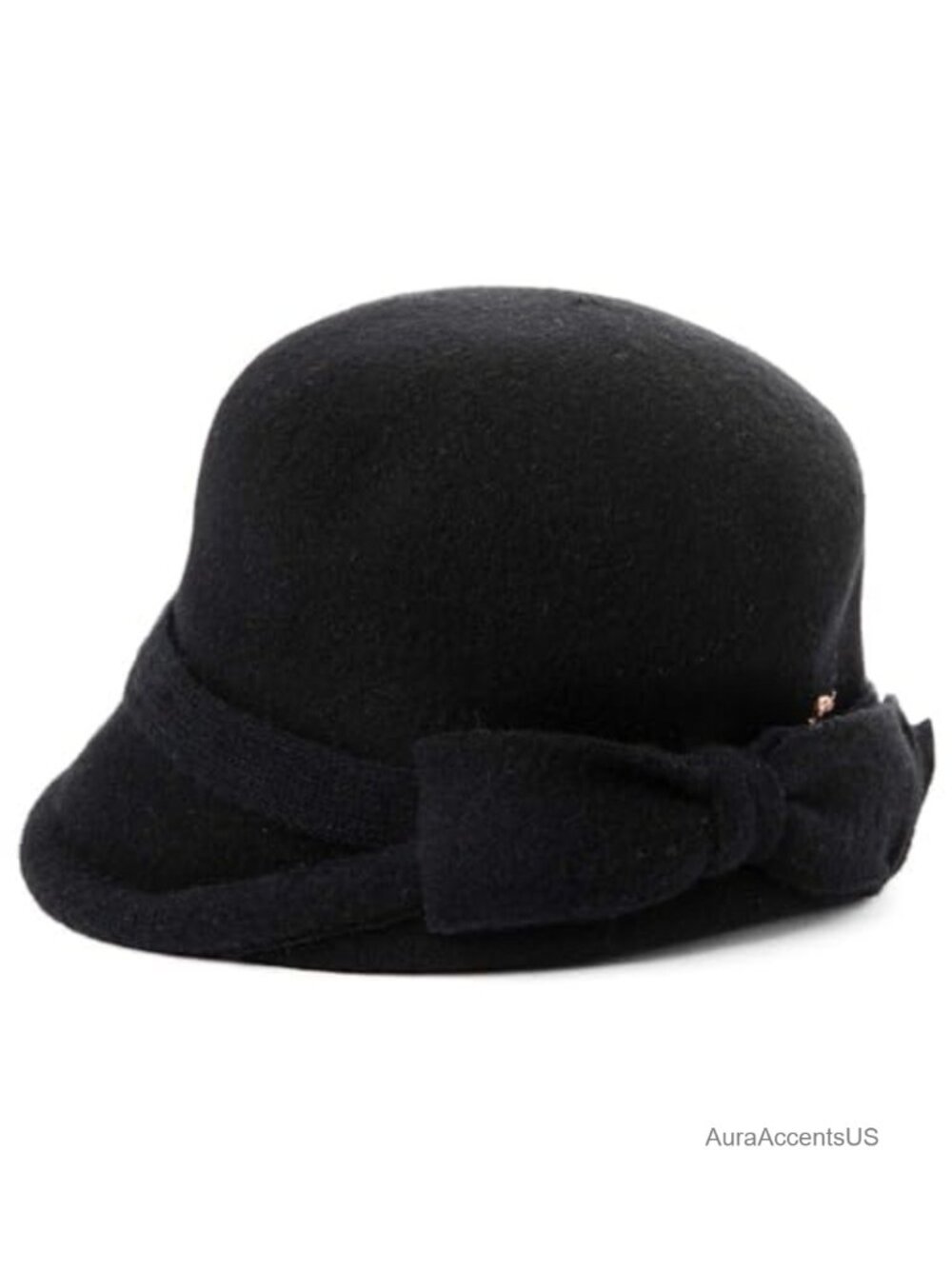 1920s Vintage Wool Felt Cloche Bucket Bowler Hat Winter Crushable